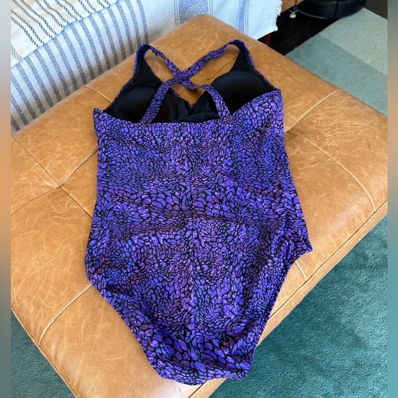 Speedo Purple and Black Swimsuit - Size 8 - NWOT - Picture 6 of 6